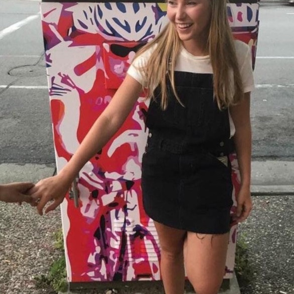 Black ASOS Denim Overall Dress Size 0 - Picture 7 of 7
